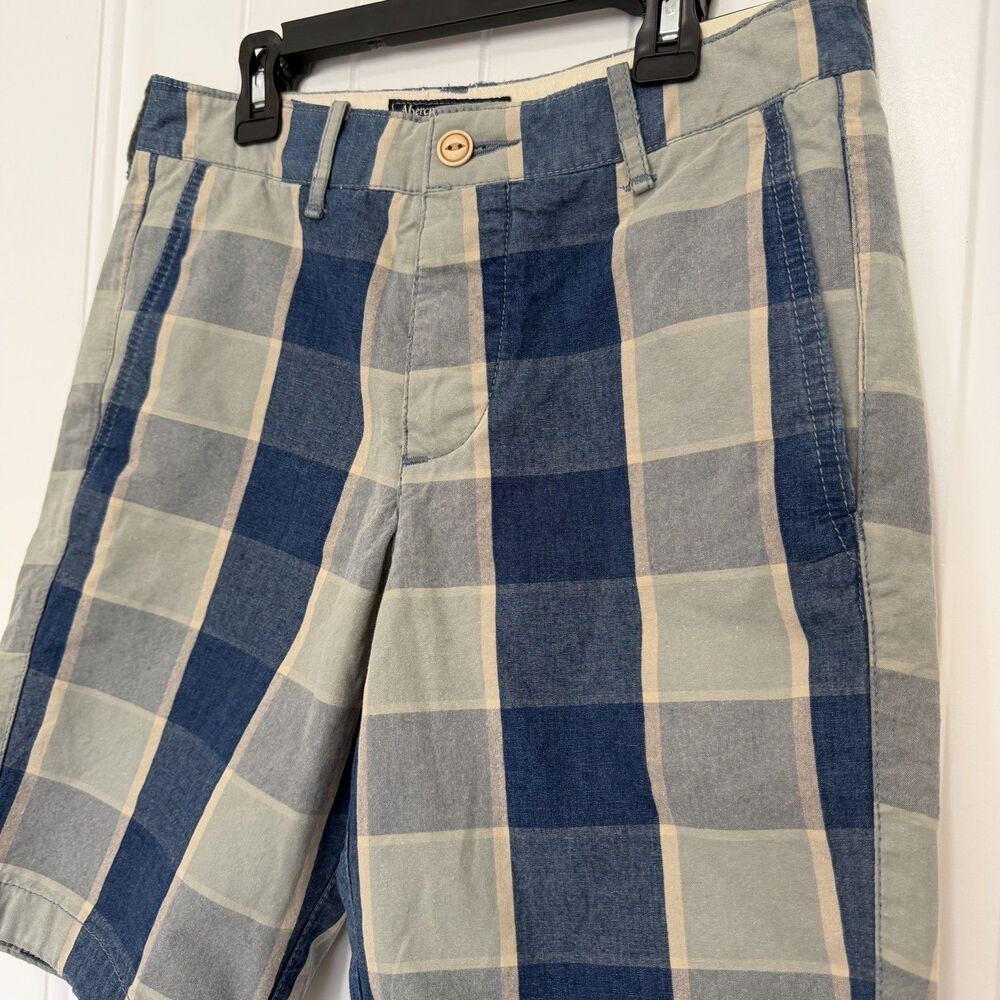 NEW Abercrombie & Fitch Blue Plaid Chino Shorts Men’s 28 Y2K Preppy Casual